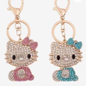 Hello Kitty Diamond Bling Baby Bobble Keychains